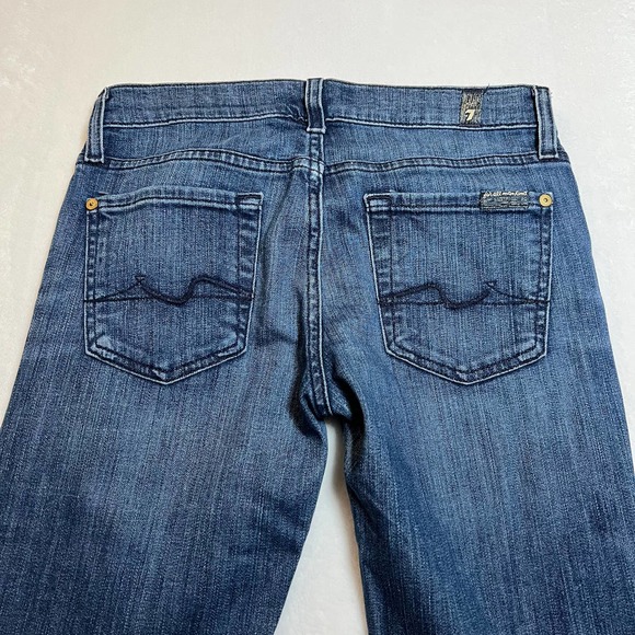 7 For All Mankind Blue Skinny Jeans - Picture 5 of 10